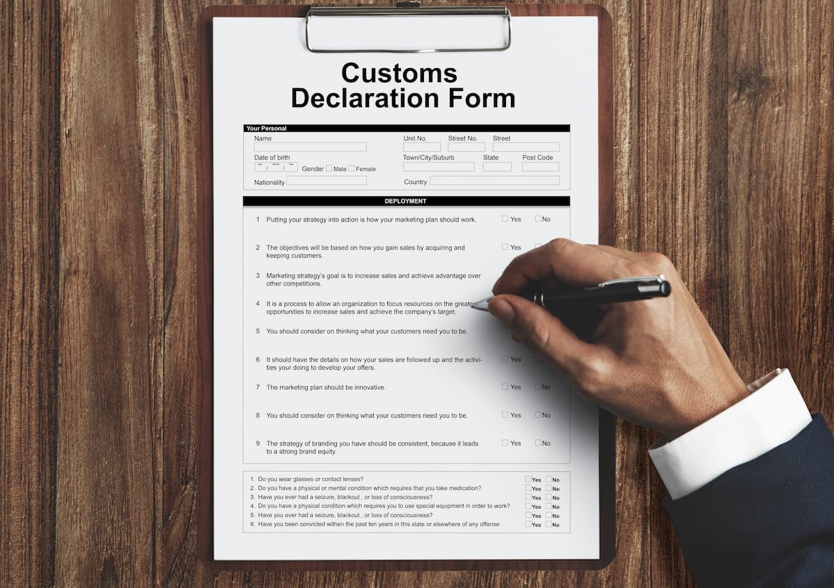 customs documents for clearance